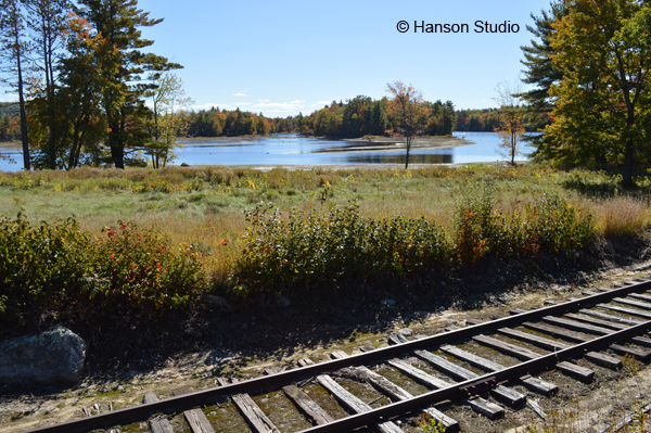 Bennington, NH - Powdermill Pond and Railroad Tracks - Fall
